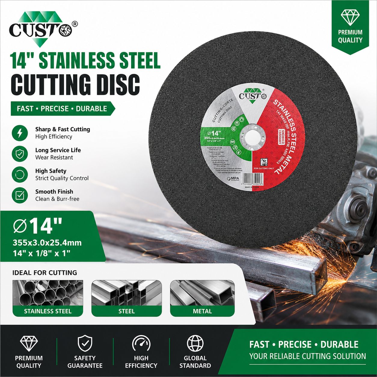 Disco de Corte Inox-355x3